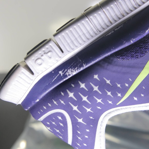 Nike Free 4.0 V2 Low Sz 9.5 Womens 005931 Purple White Running Athletic Sneakers - Picture 9 of 10